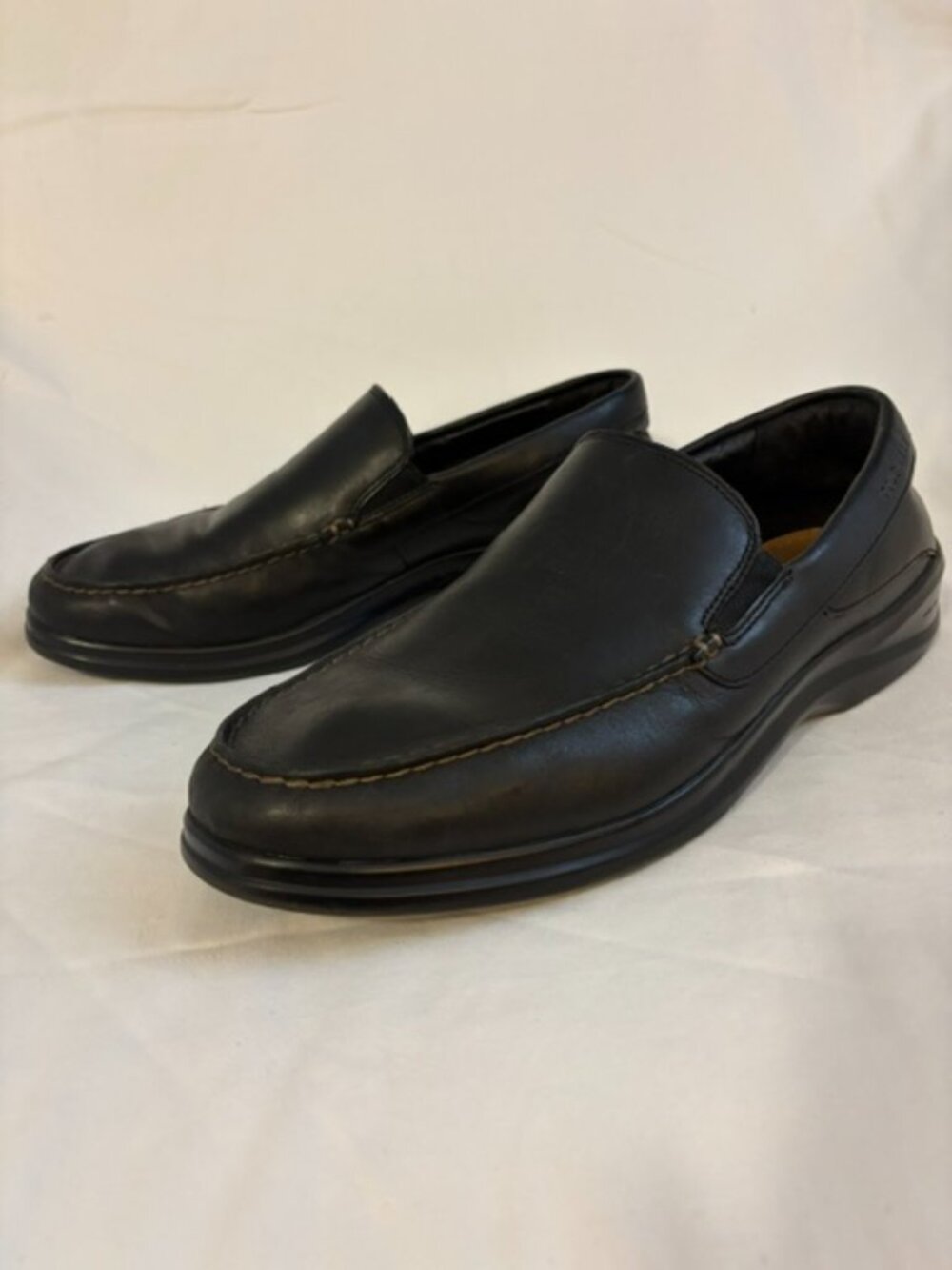 Cole Haan Men's Santa Barbara Twin Gore II Black Leather Loafers Size 10.5M